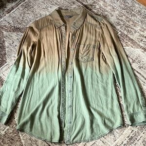 Rubbish Brand Green and Brown Ombre Shirt
